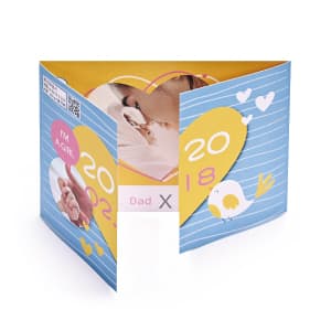 開門摺疊明信片